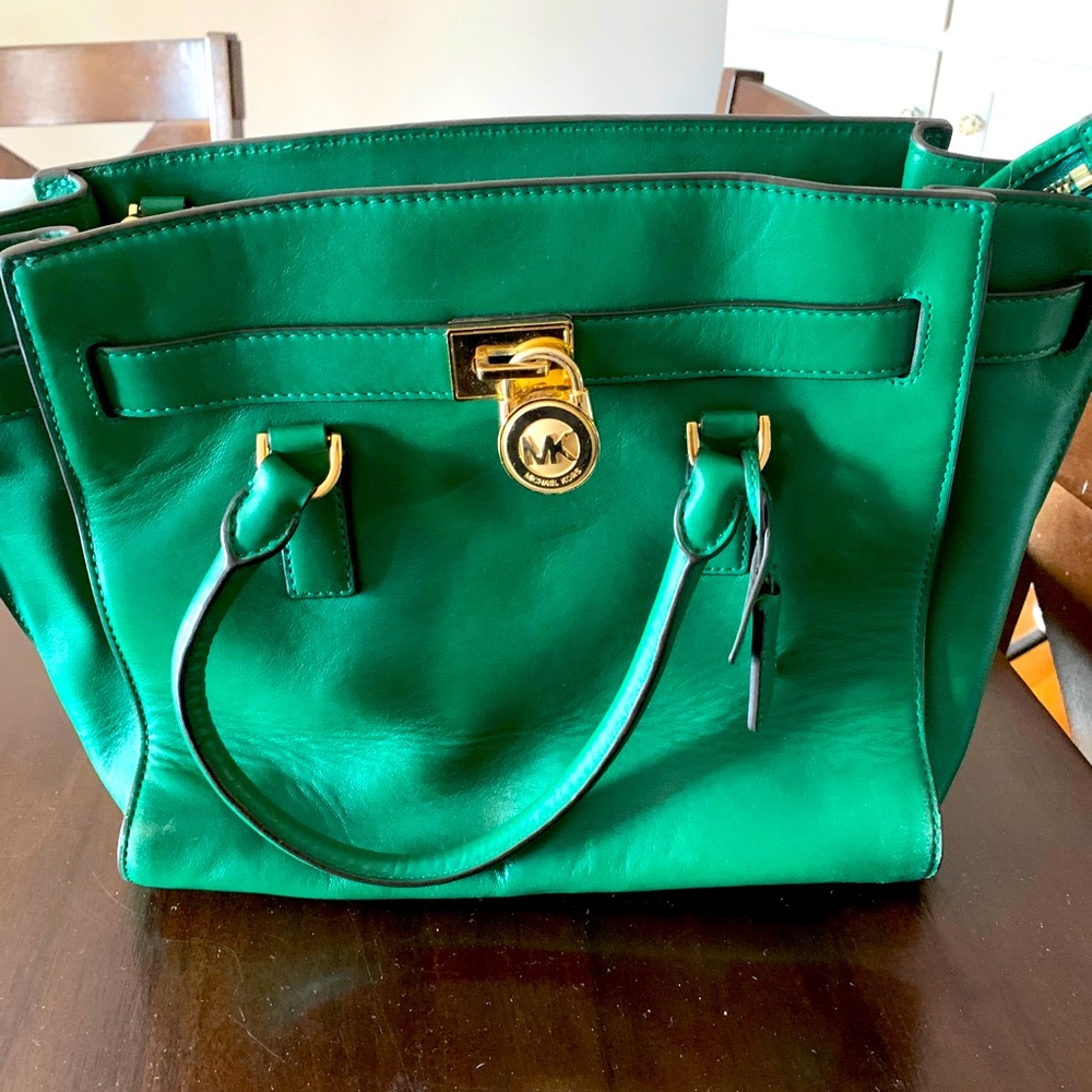 Michael Kors Emerald Green Hamilton Tote